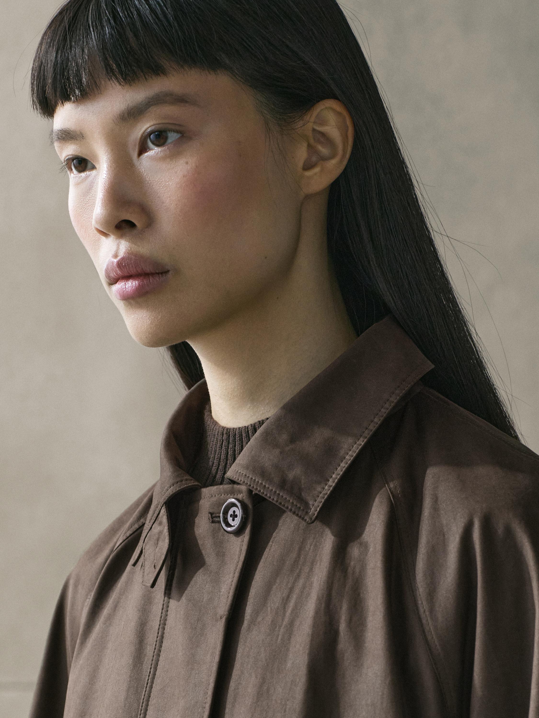 Long parka with pocket details